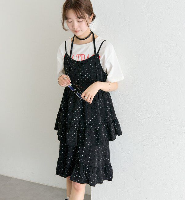  「ドットティアードミニワンピース」|ワンピース|