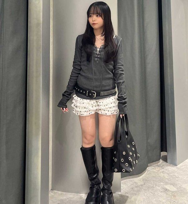  「プロセストレースアップトップス」|Tシャツ・カットソー|