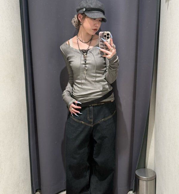  「プロセストレースアップトップス」|Tシャツ・カットソー|