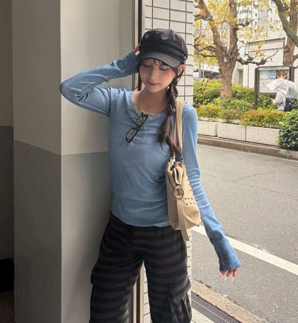  「プロセストレースアップトップス」|Tシャツ・カットソー|