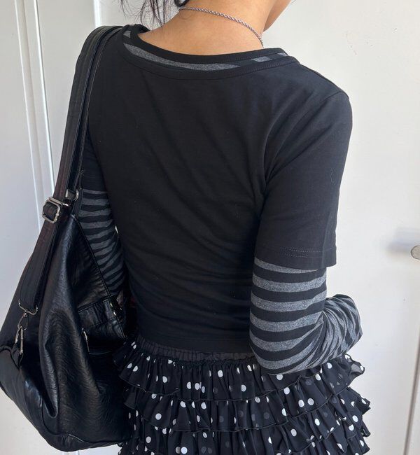  「【WEB限定】エリオット袖レイヤードトップス」|Tシャツ・カットソー|