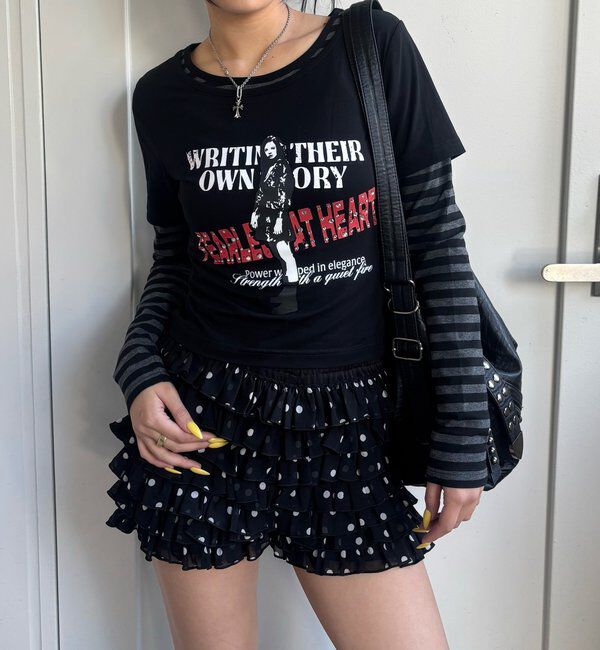  「【WEB限定】エリオット袖レイヤードトップス」|Tシャツ・カットソー|