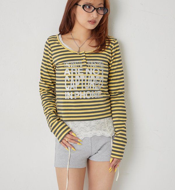  「メッセージドットリングヘンリートップス」|Tシャツ・カットソー|