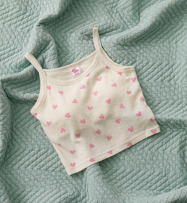 Rouge vif「【JEMORGAN/ジェーイーモーガン】クロップドキャミソール ハート柄/ワッフ」|キャミソール|ピンク