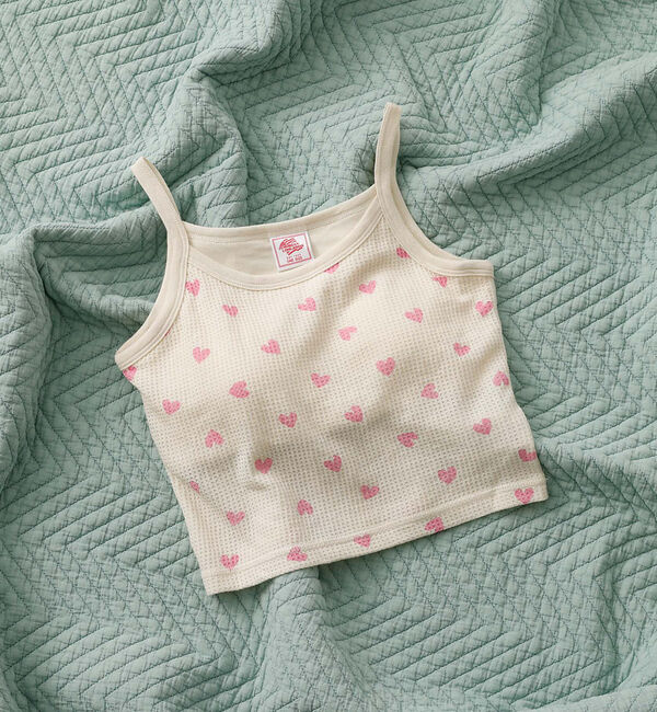 Rouge vif「【JEMORGAN/ジェーイーモーガン】クロップドキャミソール ハート柄/ワッフ」|キャミソール|