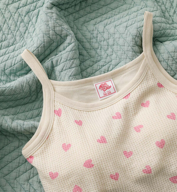 Rouge vif「【JEMORGAN/ジェーイーモーガン】クロップドキャミソール ハート柄/ワッフ」|キャミソール|