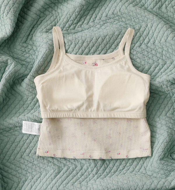 Rouge vif「【JEMORGAN / ジェーイーモーガン】カップ付きクロップドキャミソール/花」|キャミソール|