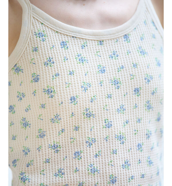 Rouge vif「【JEMORGAN / ジェーイーモーガン】カップ付きクロップドキャミソール/花」|キャミソール|