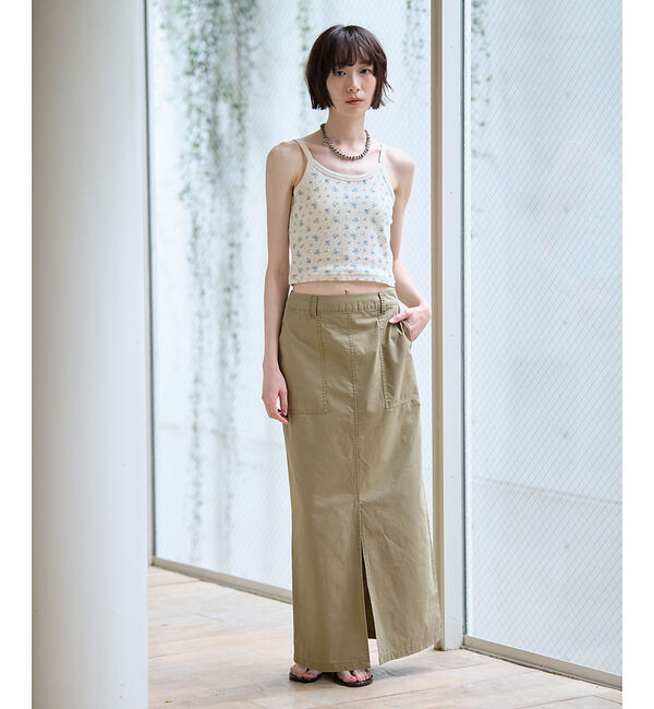 Rouge vif「【JEMORGAN / ジェーイーモーガン】カップ付きクロップドキャミソール/花」|キャミソール|