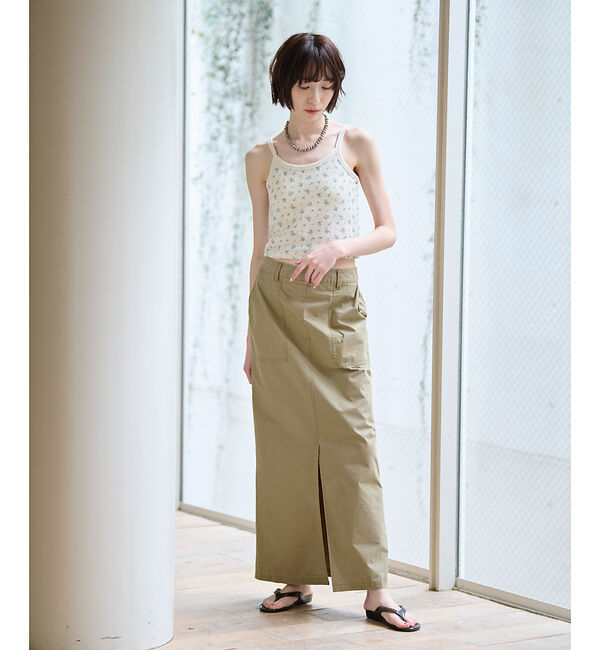 Rouge vif「【JEMORGAN / ジェーイーモーガン】カップ付きクロップドキャミソール/花」|キャミソール|