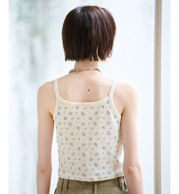 Rouge vif「【JEMORGAN / ジェーイーモーガン】カップ付きクロップドキャミソール/花」|キャミソール|