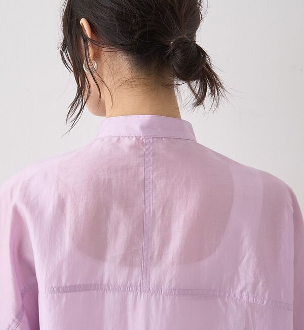 Rouge vif「シアースタンドネックシャツ/バンドカラーシャツ」|シャツ・ブラウス|