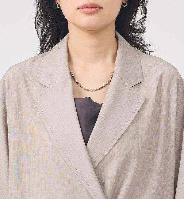 Rouge vif「【ロングセラー】【2026SS新作】麻混ハーフ袖ドルマンジャケット【予約】」|テーラードジャケット|