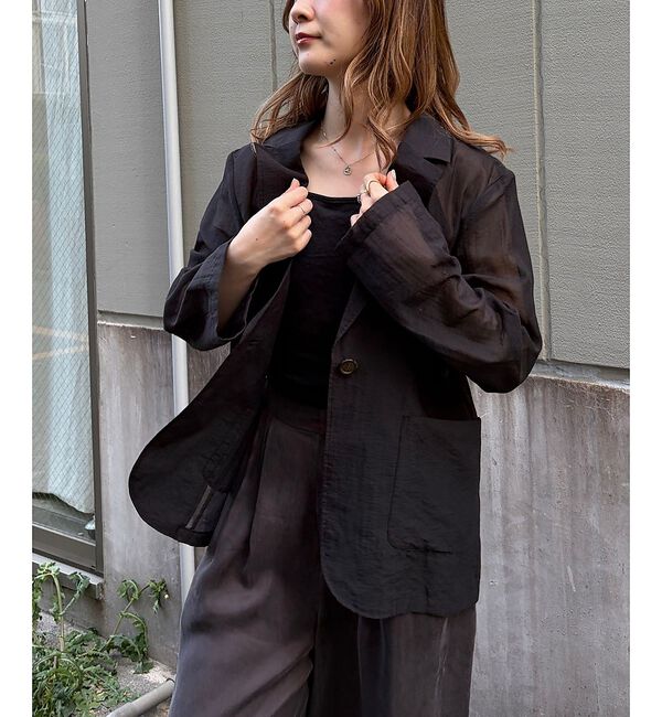 Rouge vif「【一部店舗限定】シアーシングルジャケット」|テーラードジャケット|