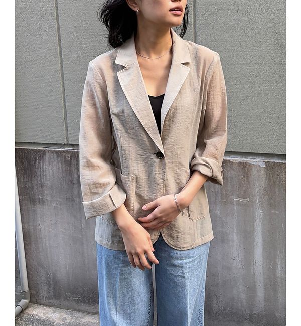 Rouge vif「【一部店舗限定】シアーシングルジャケット」|テーラードジャケット|