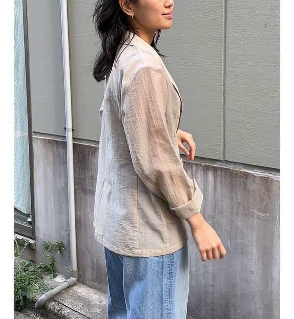 Rouge vif「【一部店舗限定】シアーシングルジャケット」|テーラードジャケット|