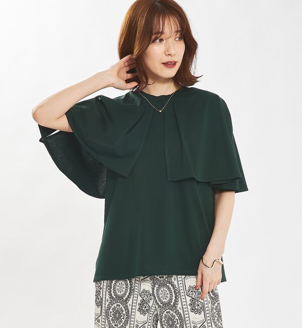 abahouse mavie「シルケットマルチWAYケーププルオーバー」|Tシャツ・カットソー|