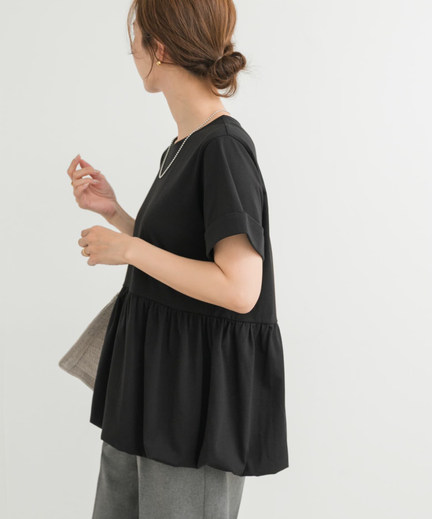 URBAN RESEARCH DOORS「ペプラムバルーンTシャツ」|Tシャツ・カットソー|