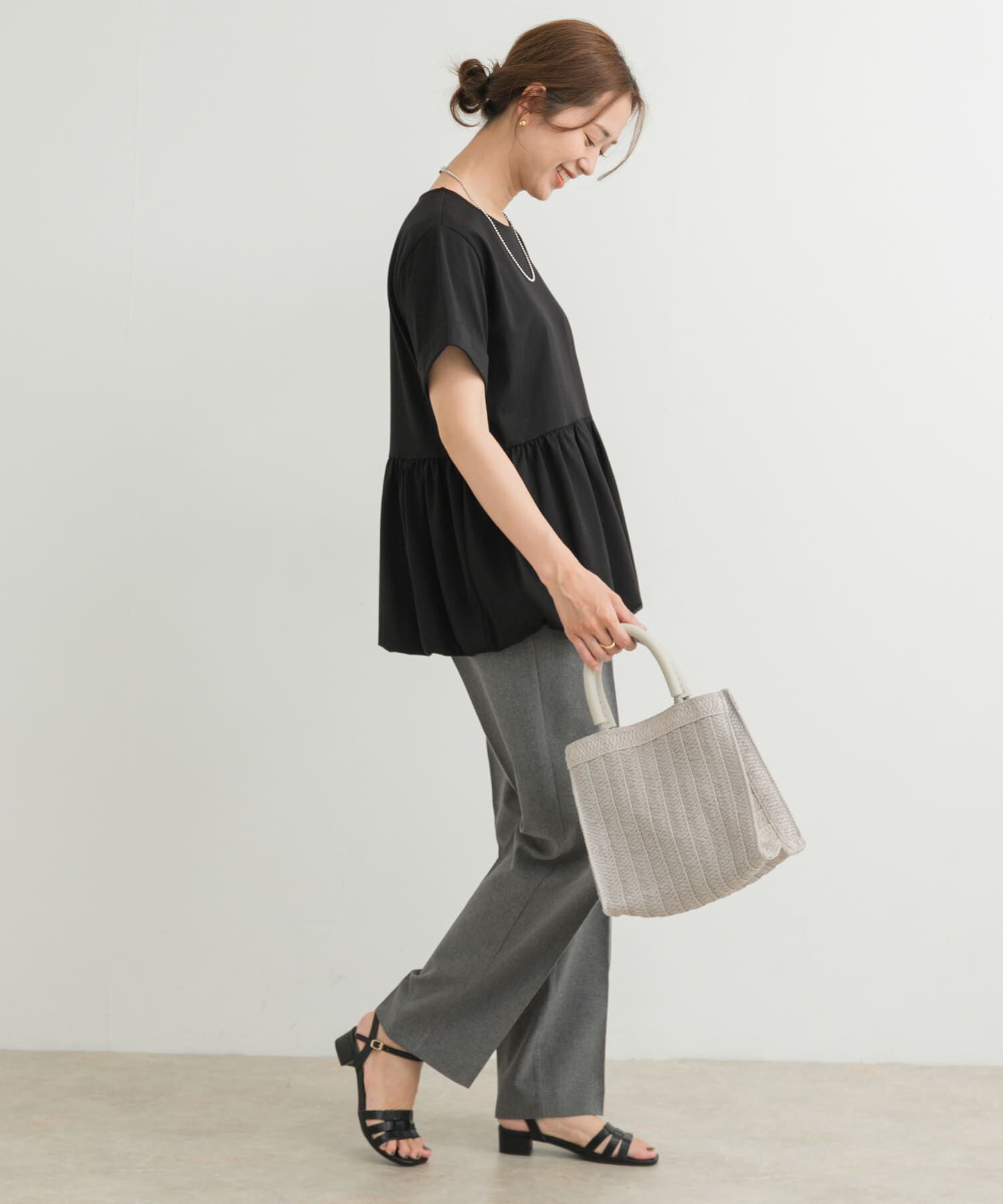 URBAN RESEARCH DOORS「ペプラムバルーンTシャツ」|Tシャツ・カットソー|