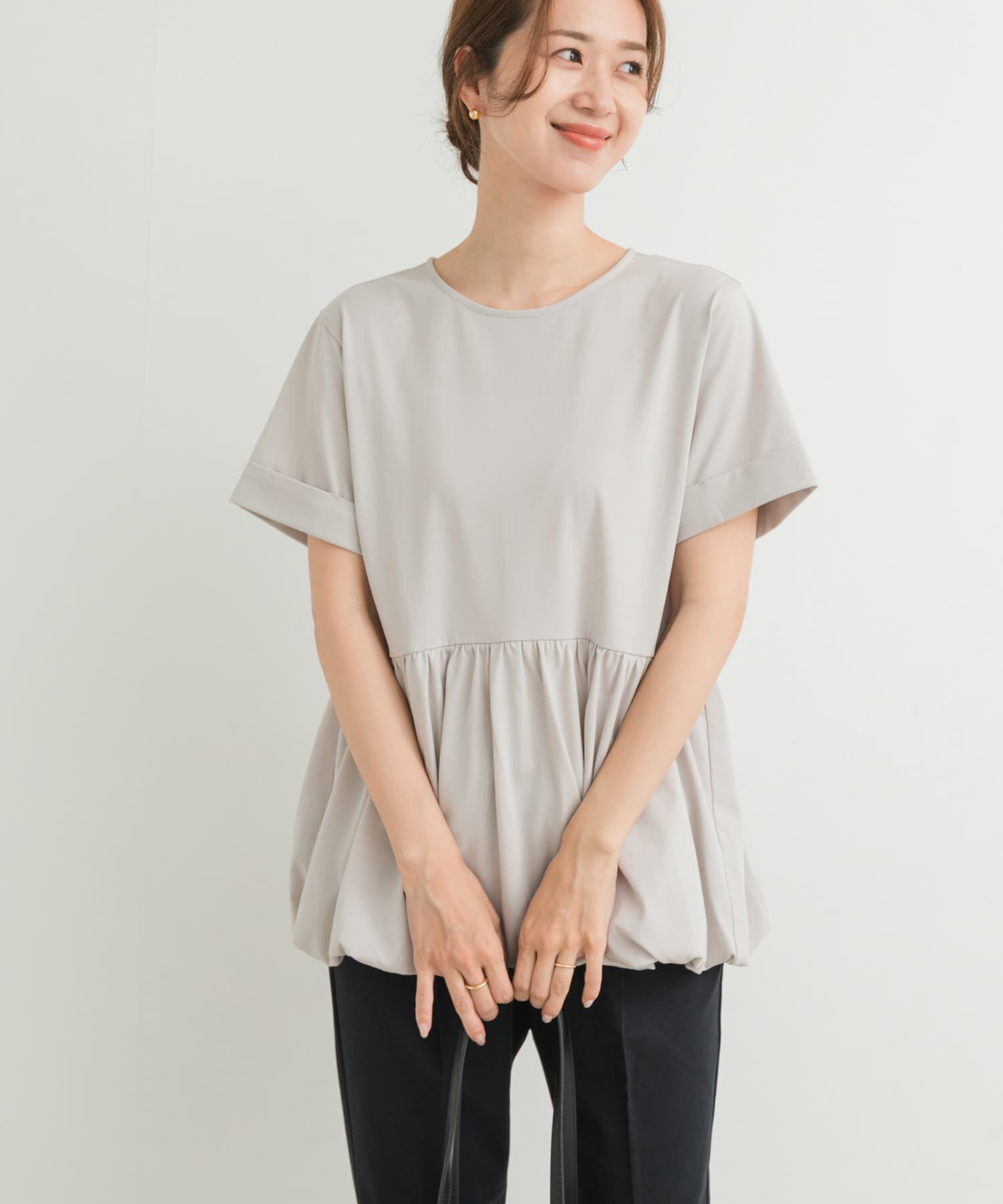 URBAN RESEARCH DOORS「ペプラムバルーンTシャツ」|Tシャツ・カットソー|