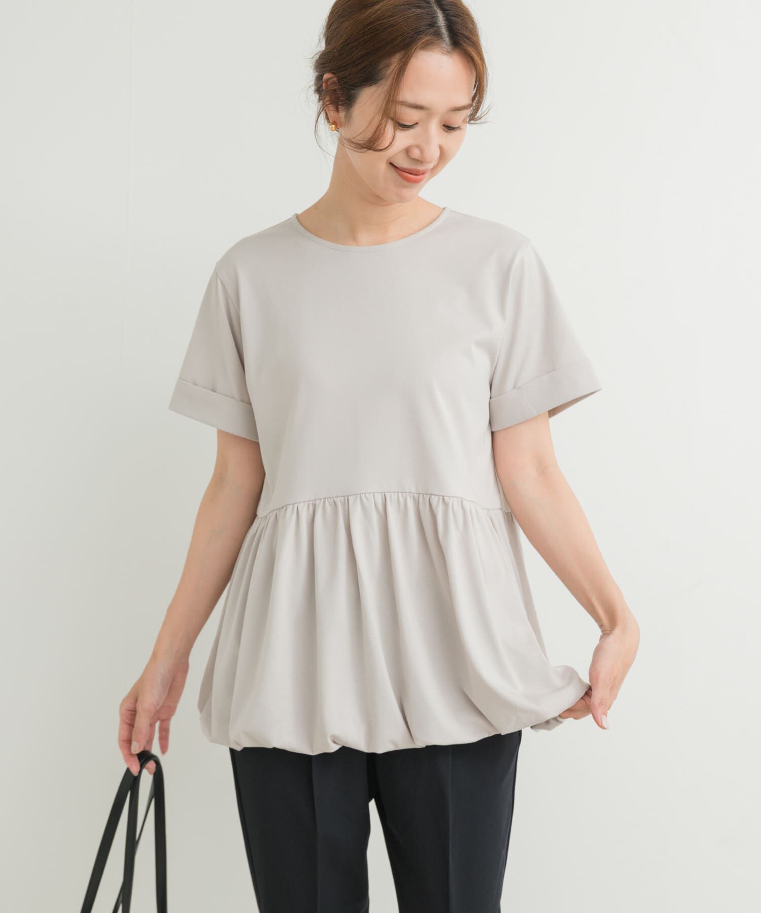 URBAN RESEARCH DOORS「ペプラムバルーンTシャツ」|Tシャツ・カットソー|