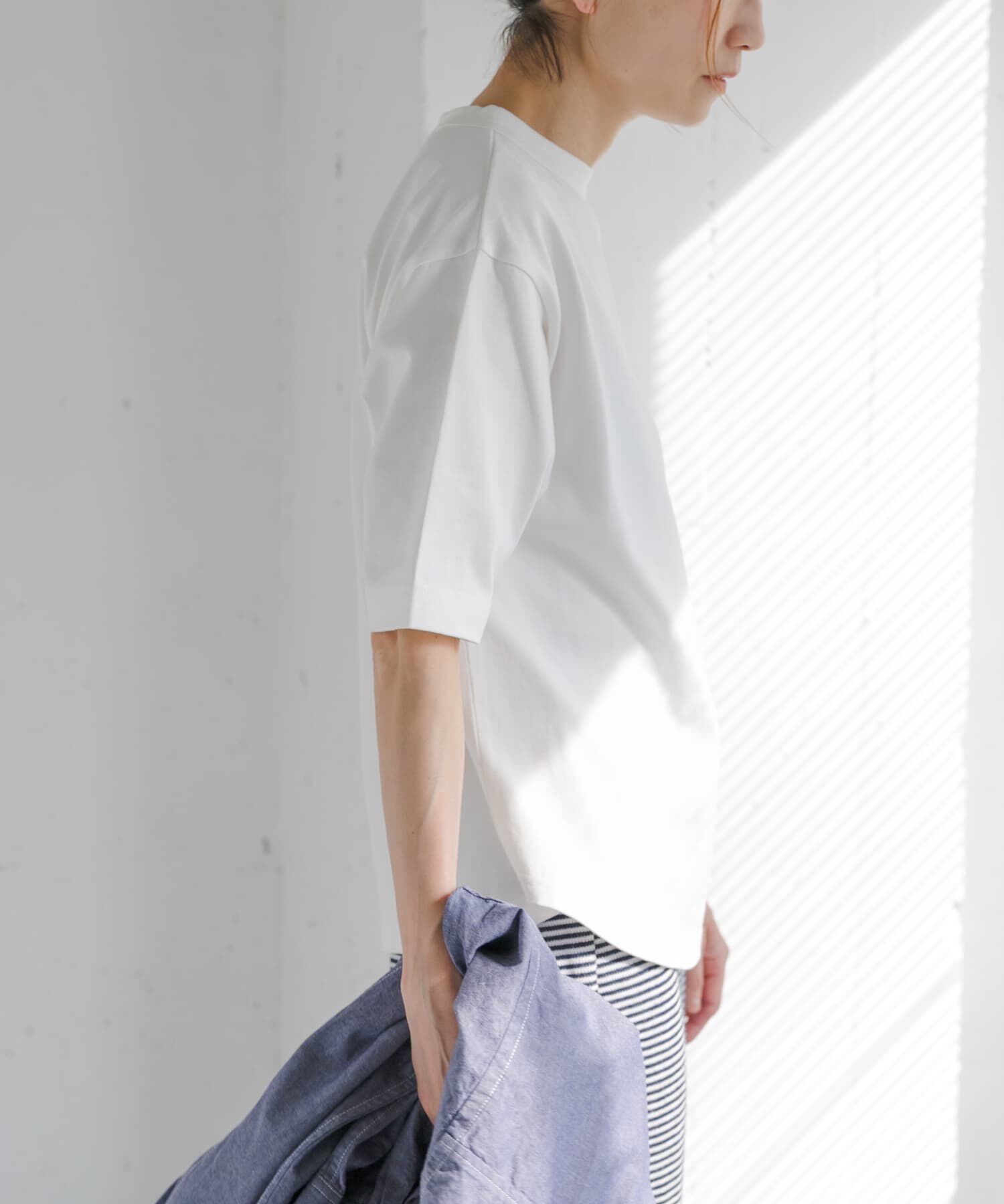 URBAN RESEARCH DOORS「FORK&SPOON　ボトルネックショートスリーブTシャツ」|Tシャツ・カットソー|