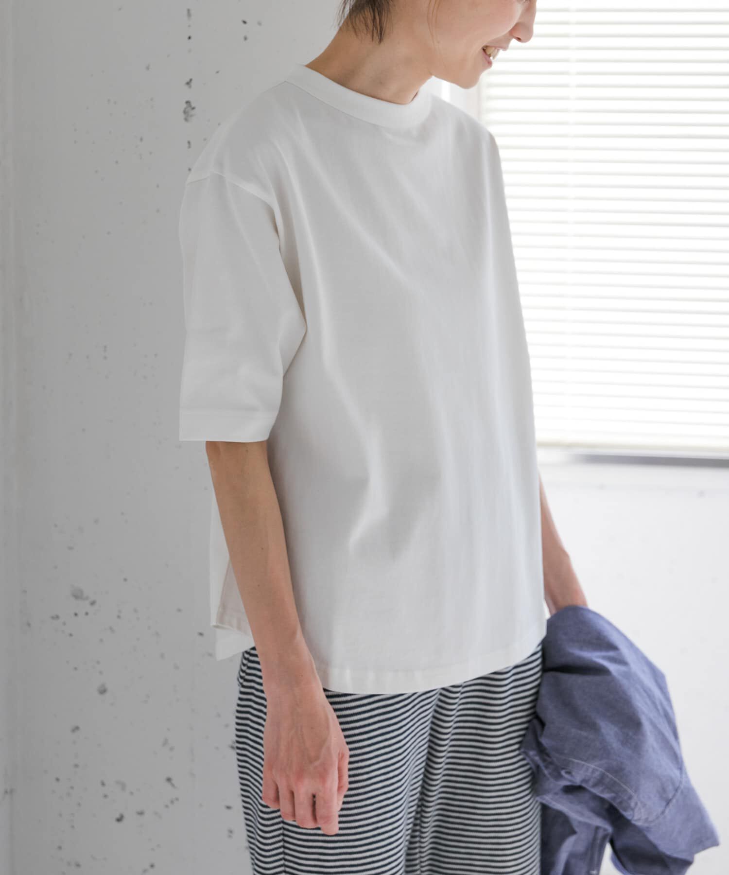 URBAN RESEARCH DOORS「FORK&SPOON　ボトルネックショートスリーブTシャツ」|Tシャツ・カットソー|