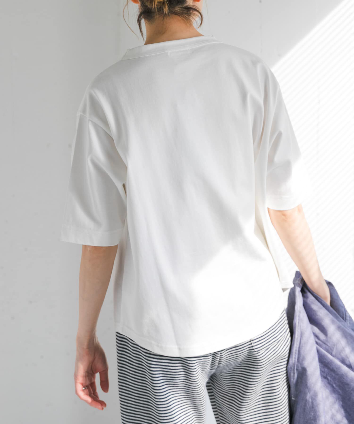 URBAN RESEARCH DOORS「FORK&SPOON　ボトルネックショートスリーブTシャツ」|Tシャツ・カットソー|