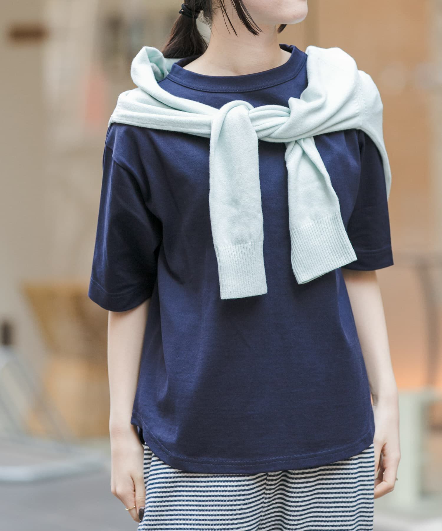 URBAN RESEARCH DOORS「FORK&SPOON　ボトルネックショートスリーブTシャツ」|Tシャツ・カットソー|