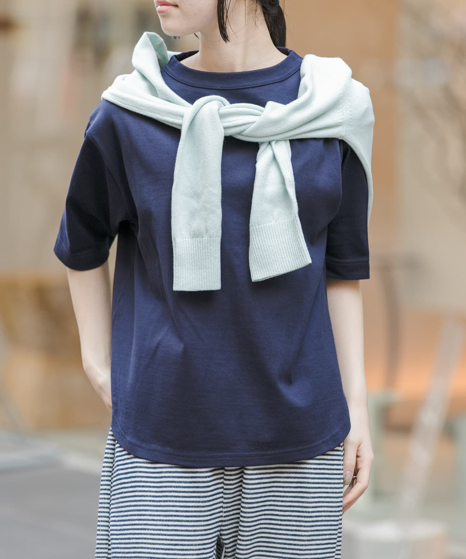 URBAN RESEARCH DOORS「FORK&SPOON　ボトルネックショートスリーブTシャツ」|Tシャツ・カットソー|