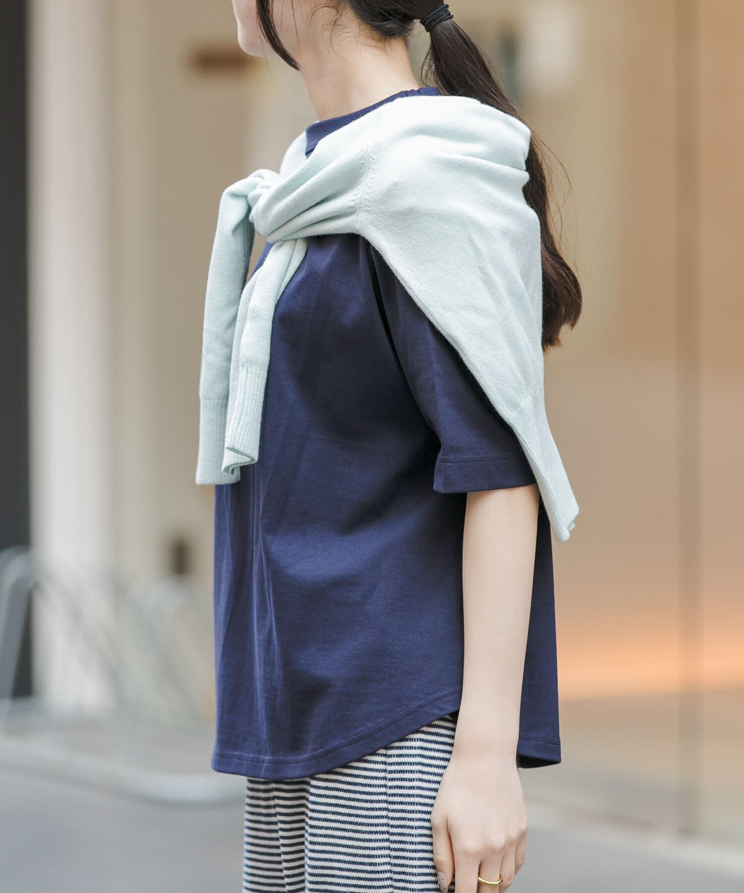 URBAN RESEARCH DOORS「FORK&SPOON　ボトルネックショートスリーブTシャツ」|Tシャツ・カットソー|