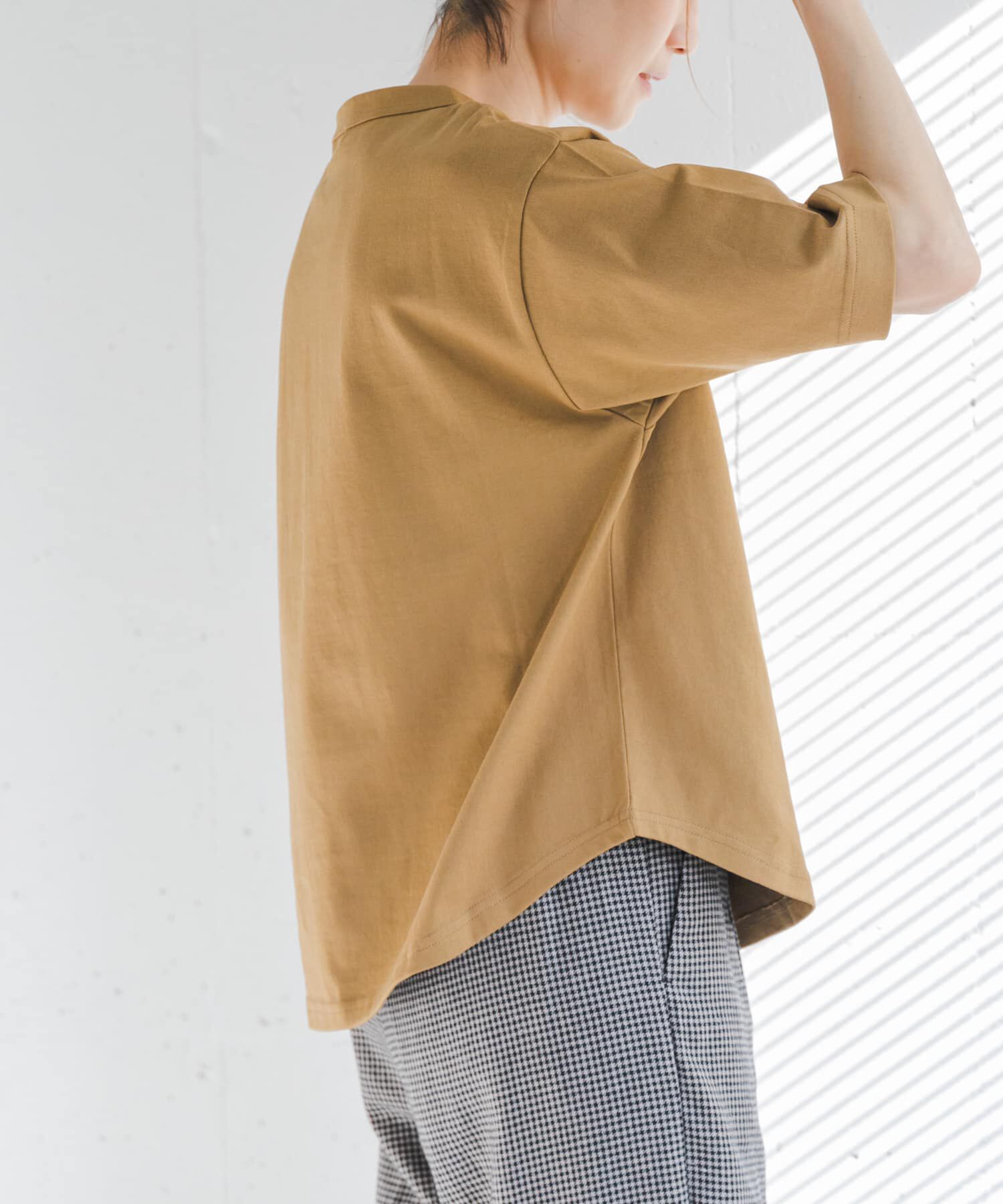 URBAN RESEARCH DOORS「FORK&SPOON　ボトルネックショートスリーブTシャツ」|Tシャツ・カットソー|