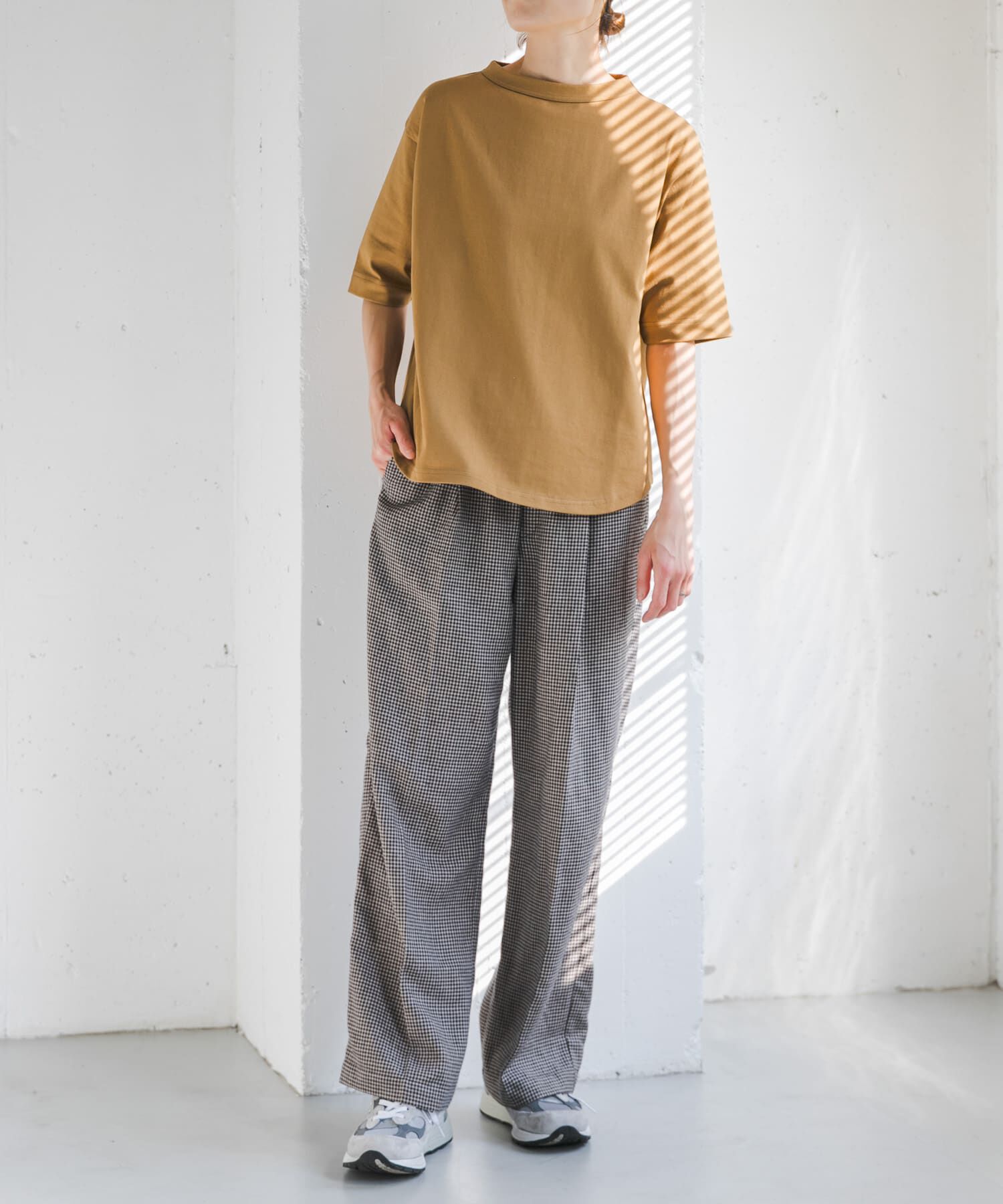 URBAN RESEARCH DOORS「FORK&SPOON　ボトルネックショートスリーブTシャツ」|Tシャツ・カットソー|