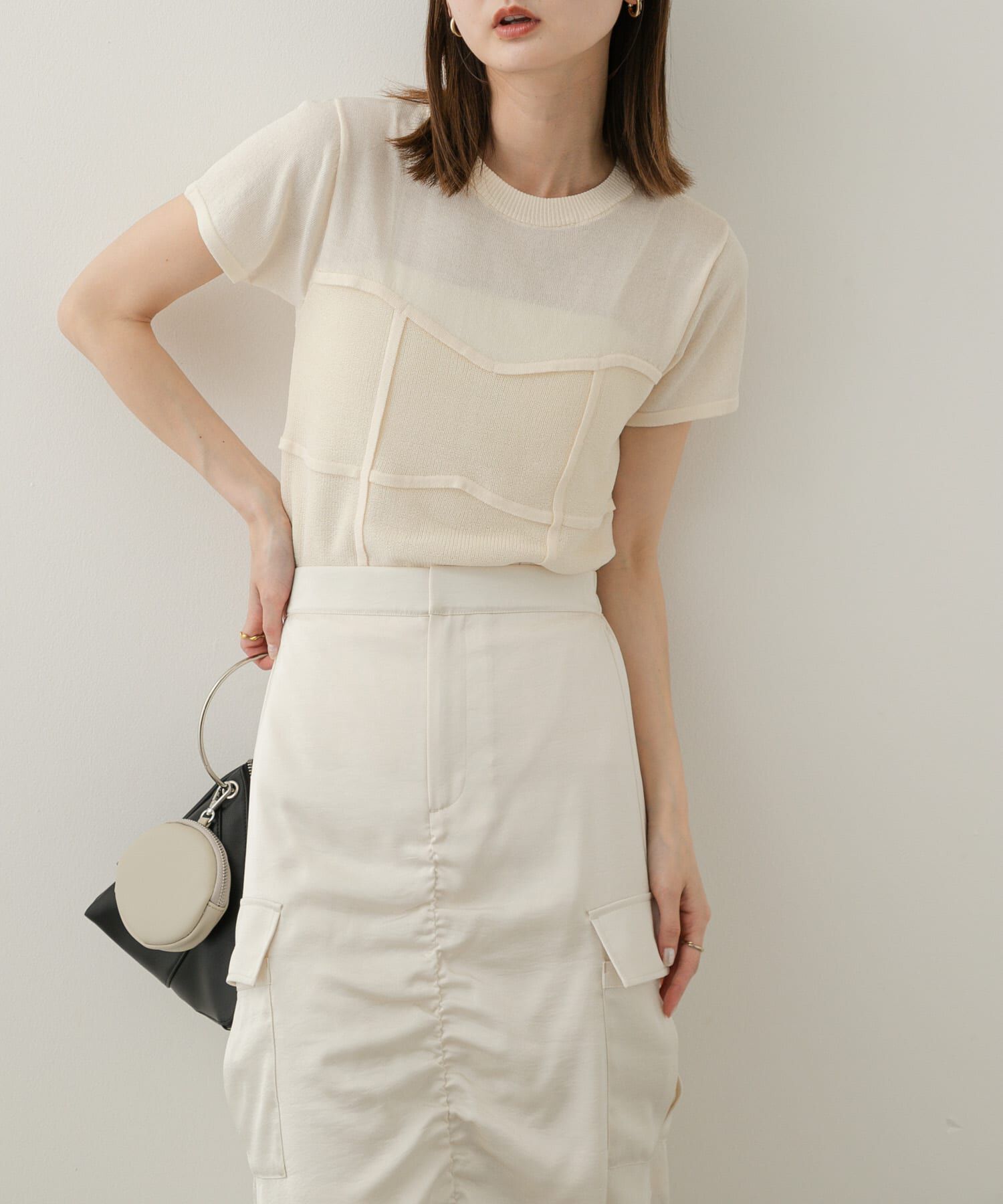 SENSE OF PLACE by URBAN RESEARCH「ビスチェデザインセーター(半袖)」|ニット・セーター|