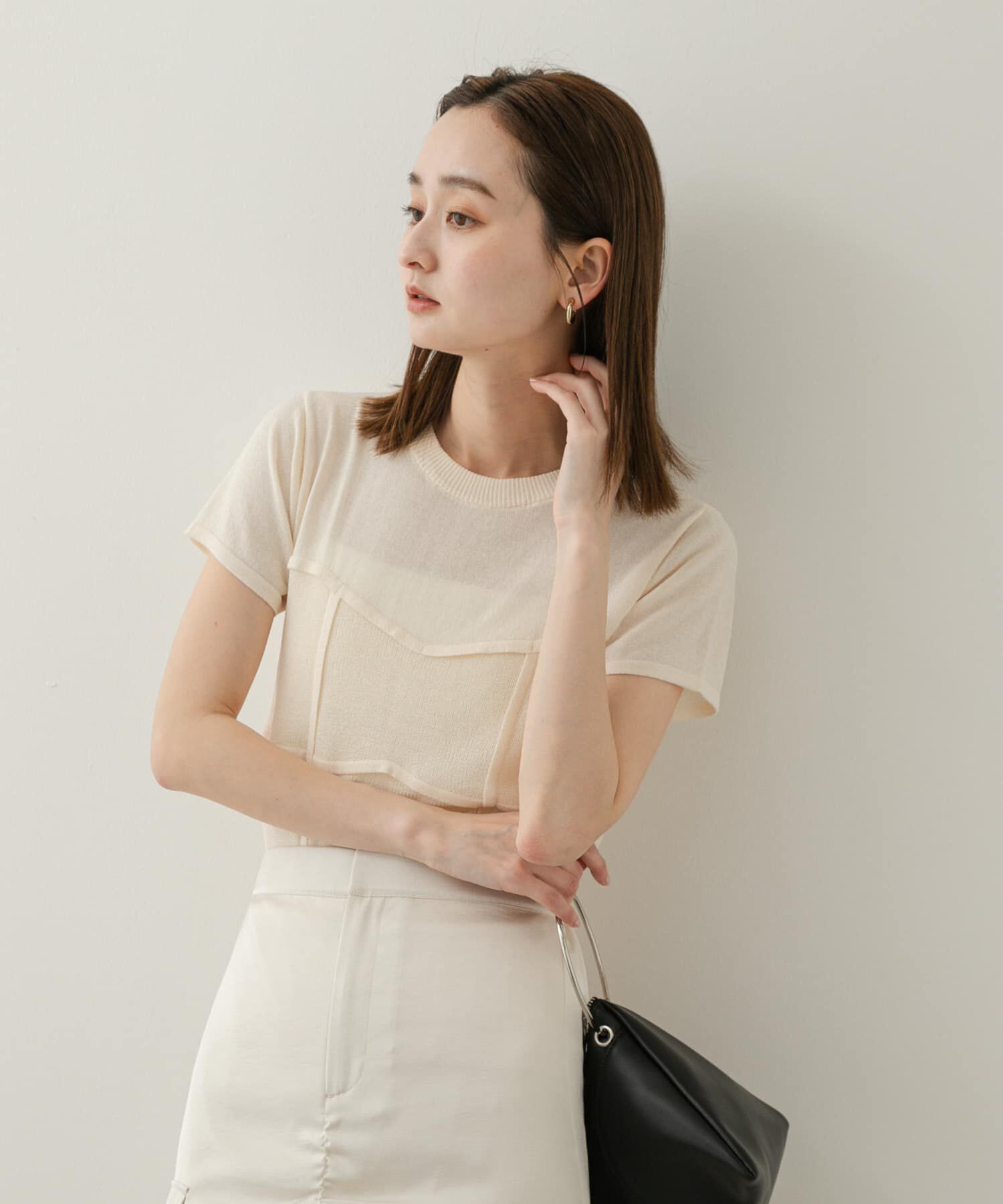 SENSE OF PLACE by URBAN RESEARCH「ビスチェデザインセーター(半袖)」|ニット・セーター|