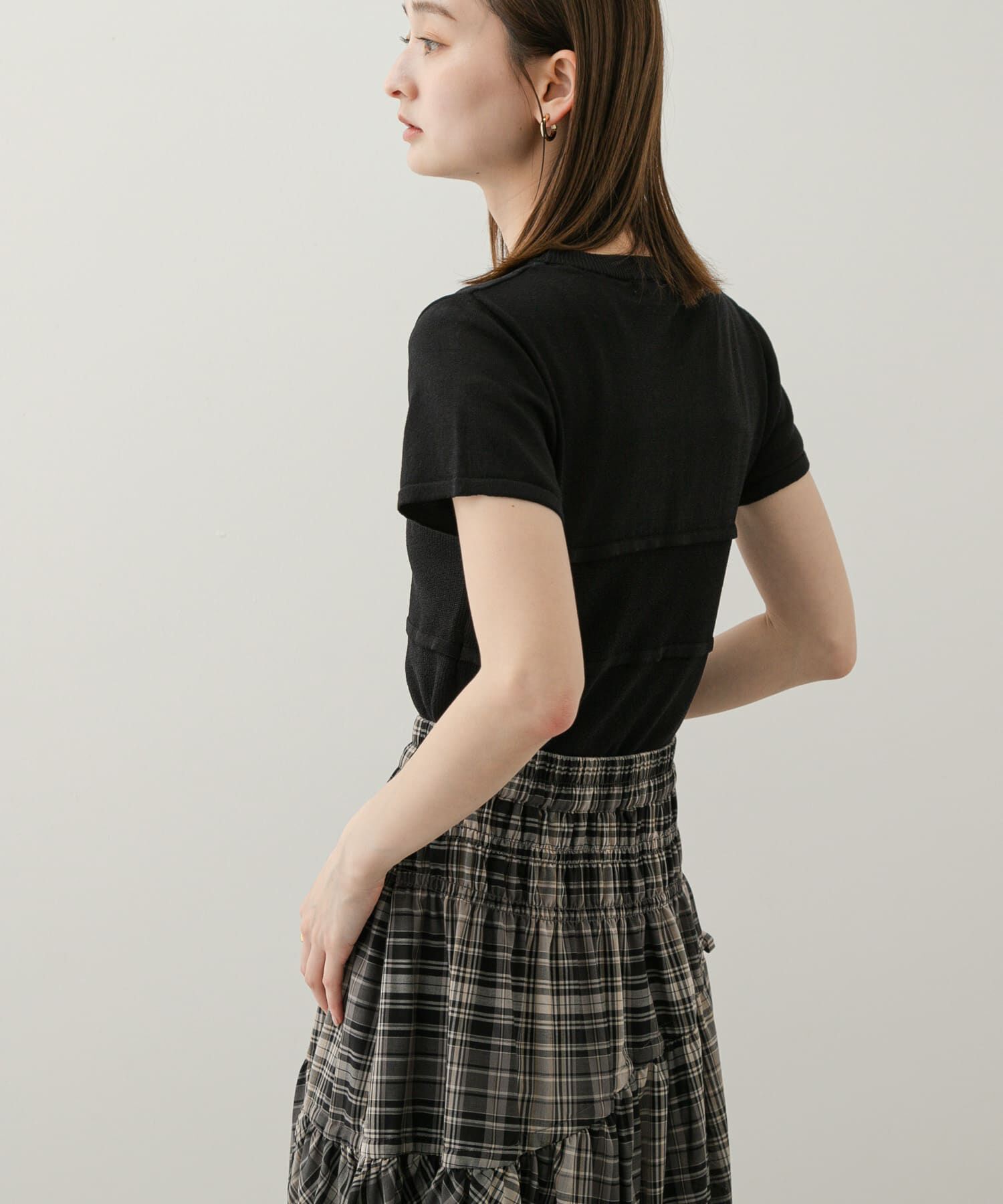 SENSE OF PLACE by URBAN RESEARCH「ビスチェデザインセーター(半袖)」|ニット・セーター|