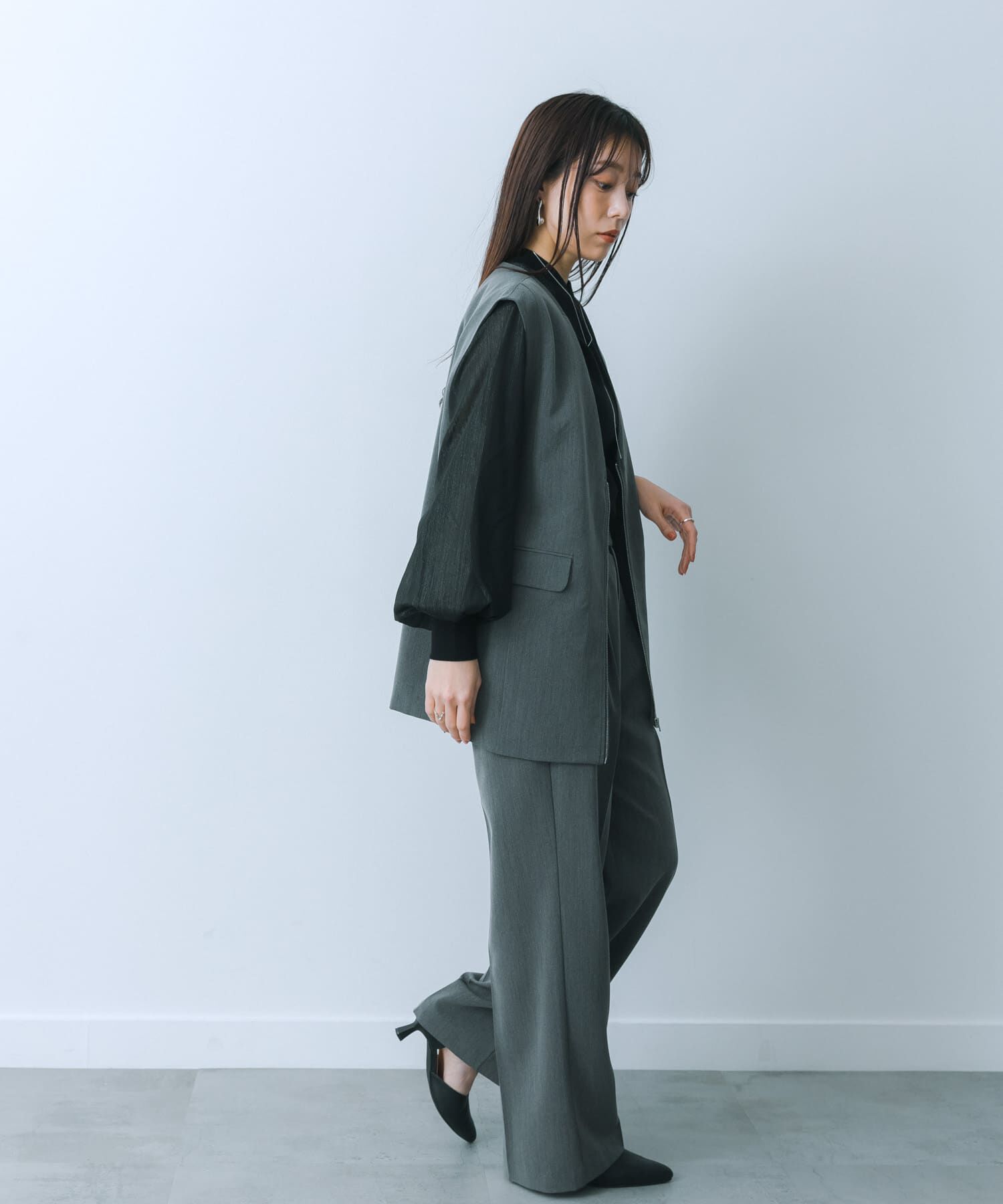 SENSE OF PLACE by URBAN RESEARCH「シアーボリュームスリーブセーター」|ニット・セーター|