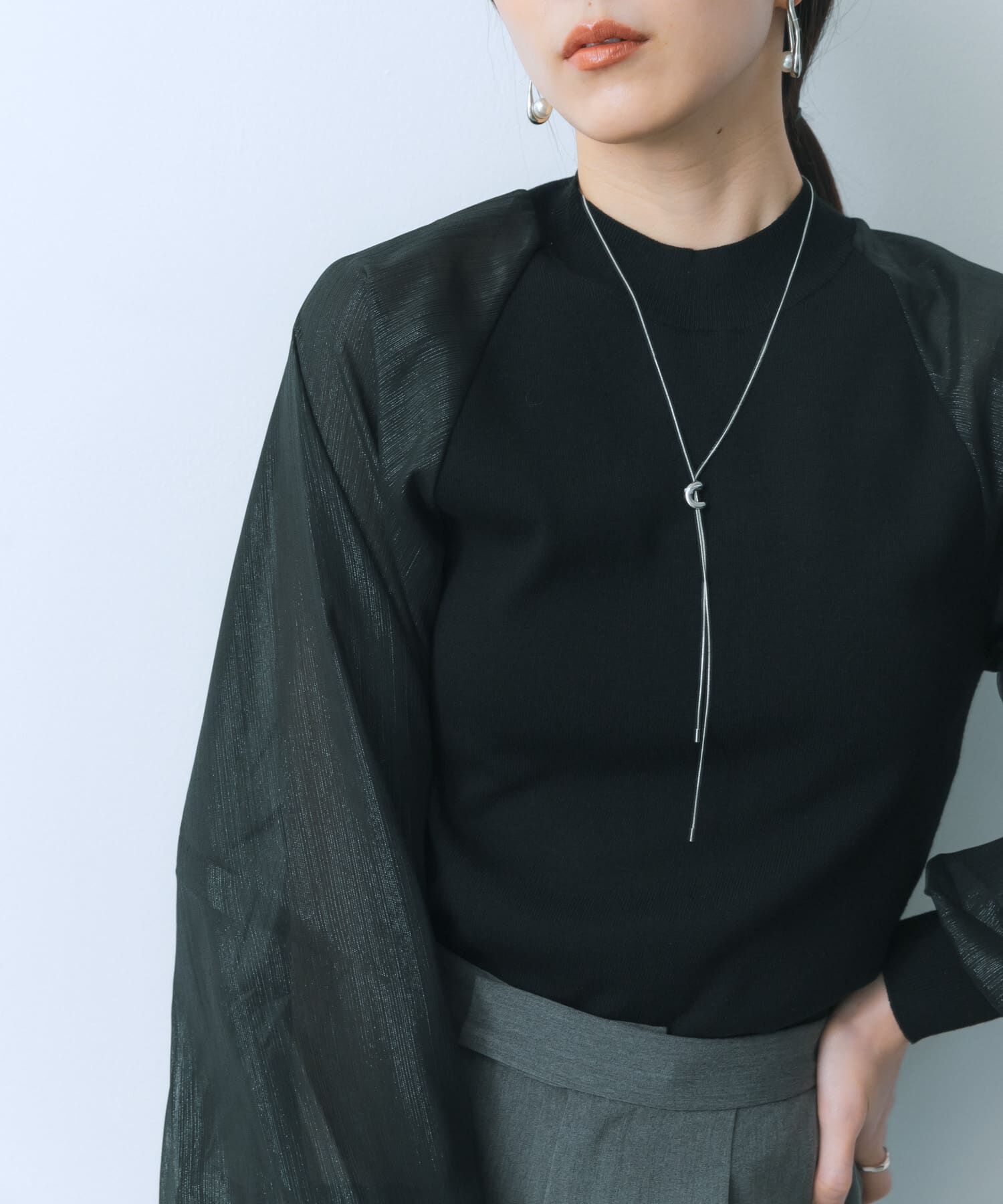 SENSE OF PLACE by URBAN RESEARCH「シアーボリュームスリーブセーター」|ニット・セーター|