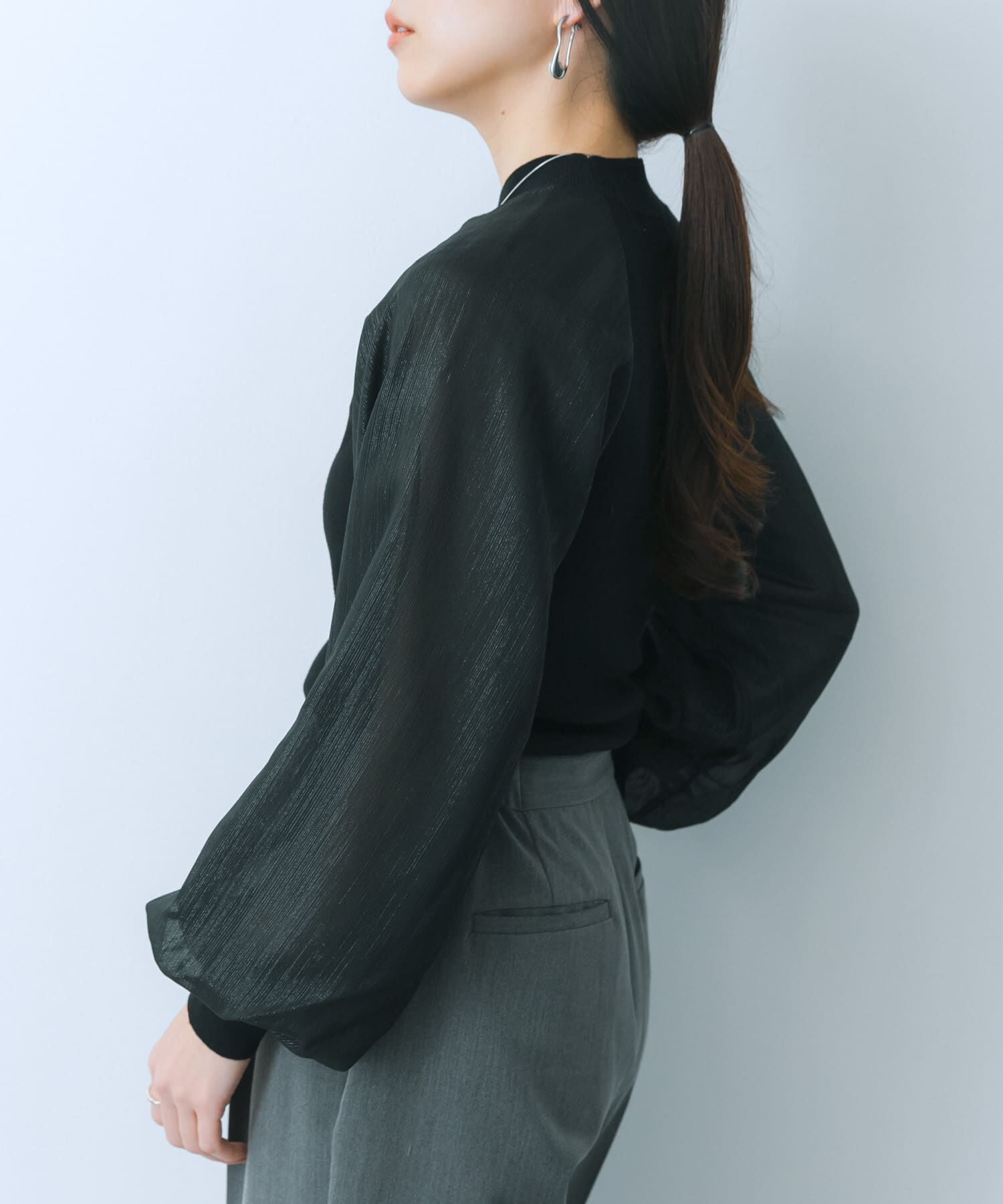 SENSE OF PLACE by URBAN RESEARCH「シアーボリュームスリーブセーター」|ニット・セーター|