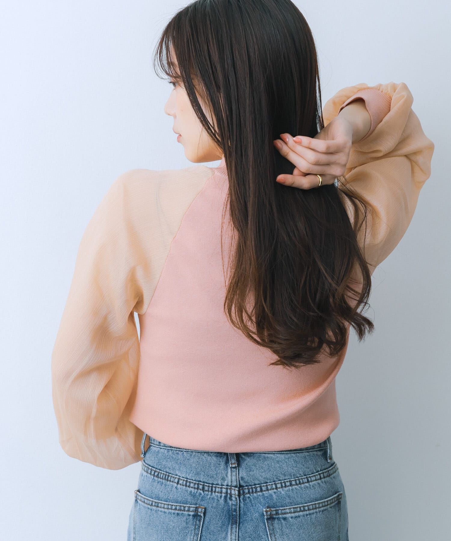 SENSE OF PLACE by URBAN RESEARCH「シアーボリュームスリーブセーター」|ニット・セーター|