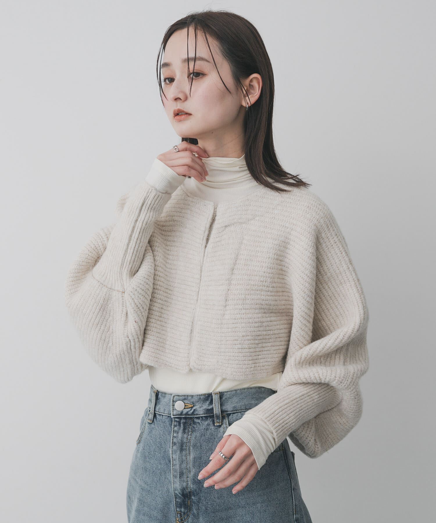 SENSE OF PLACE by URBAN RESEARCH「クロップドドルマンカーディガン」|ニット・セーター|