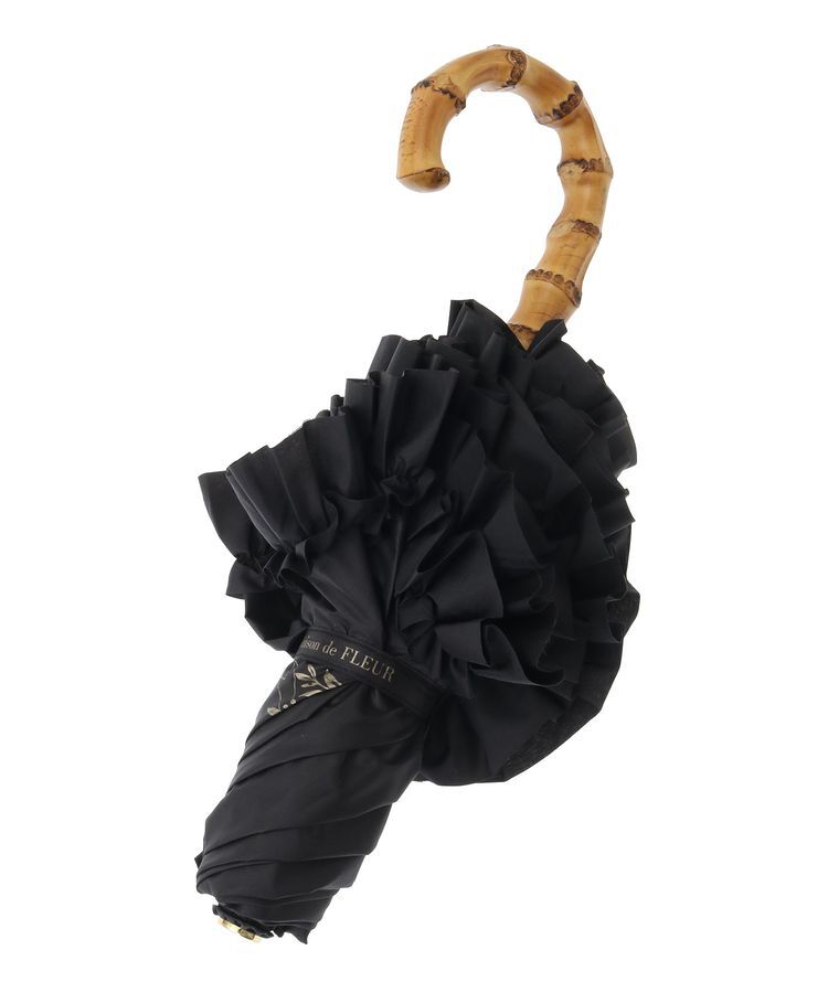 Maison de FLEUR「遮光&UV CUT フリル折りたたみ傘」|傘|