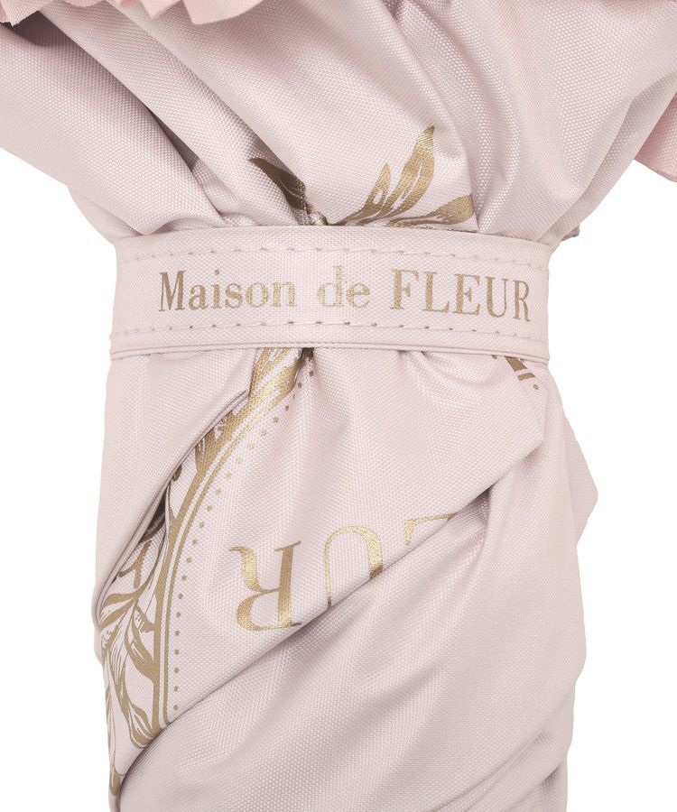 Maison de FLEUR「《晴雨兼用》遮光&UV CUT フリル折りたたみ傘」|傘|