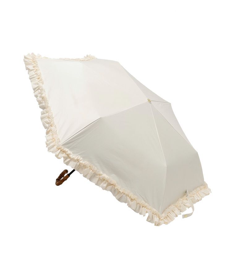 Maison de FLEUR「《晴雨兼用》遮光&UV CUT フリル折りたたみ傘」|傘|