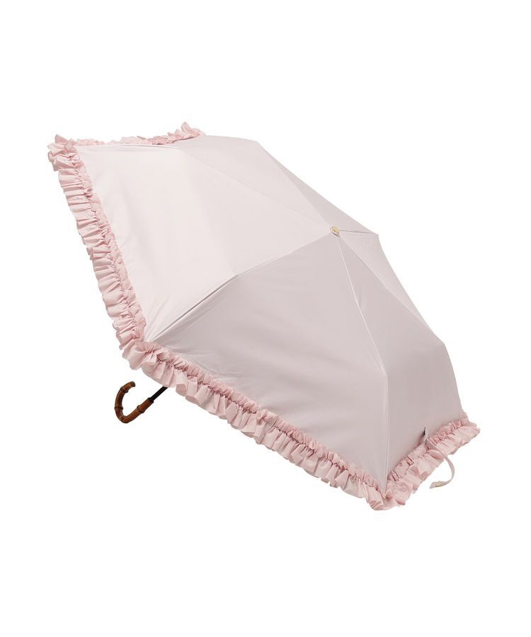 Maison de FLEUR「《晴雨兼用》遮光&UV CUT フリル折りたたみ傘」|傘|