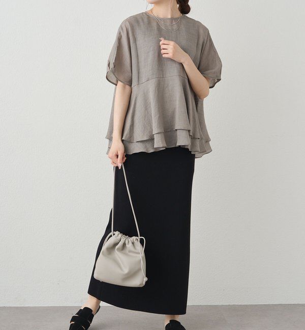  「【＠sein___000企画/リバイバル/新色】ラミー2枚重ねペプラムブラウス」|シャツ・ブラウス|