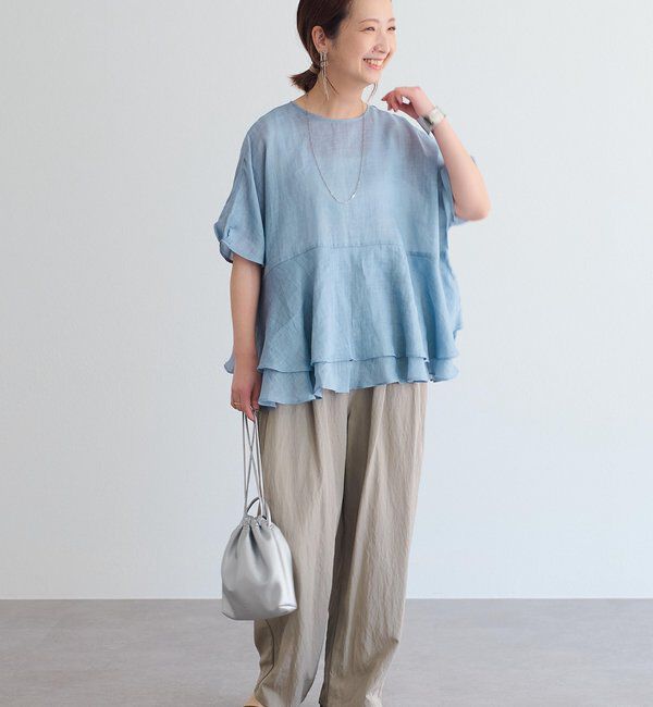  「【＠sein___000企画/リバイバル/新色】ラミー2枚重ねペプラムブラウス」|シャツ・ブラウス|