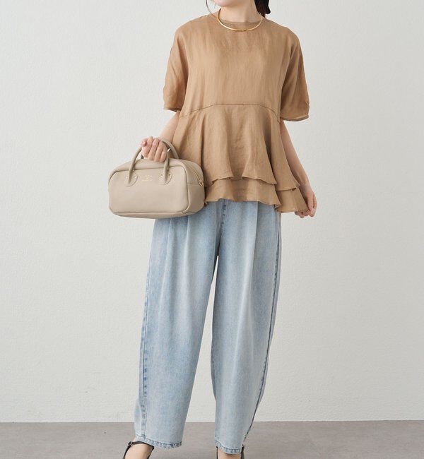  「【＠sein___000企画/リバイバル/新色】ラミー2枚重ねペプラムブラウス」|シャツ・ブラウス|