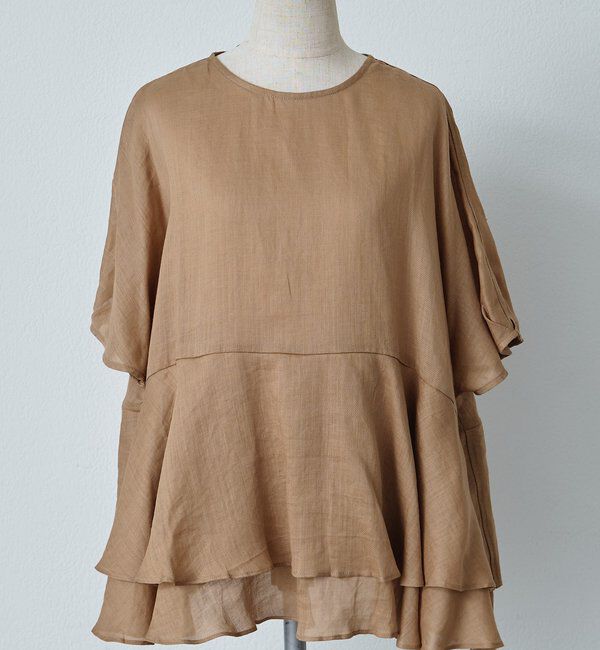  「【＠sein___000企画/リバイバル/新色】ラミー2枚重ねペプラムブラウス」|シャツ・ブラウス|