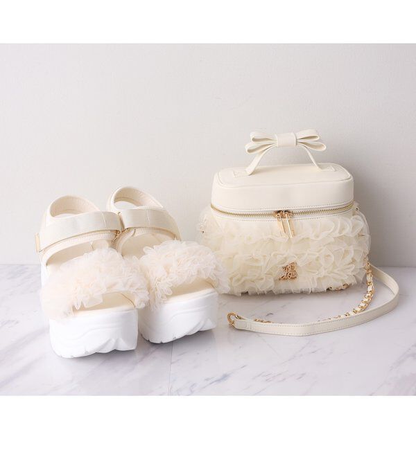  「チュールフリルリボンバニティバッグ」|ショルダー・メッセンジャー|